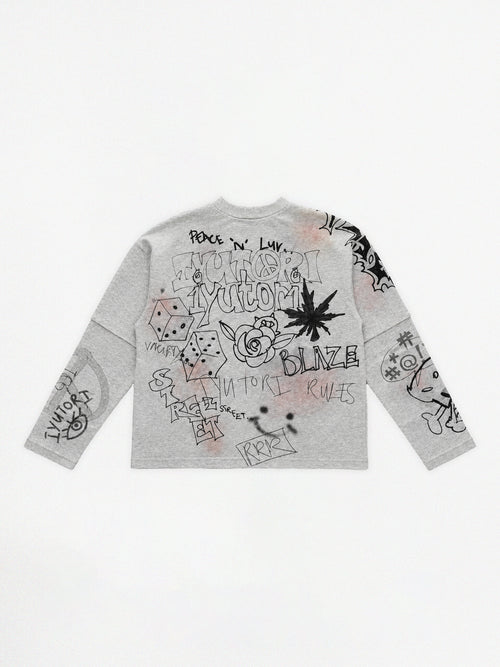 LAYERED GRAFFITI LONGSLEEVE