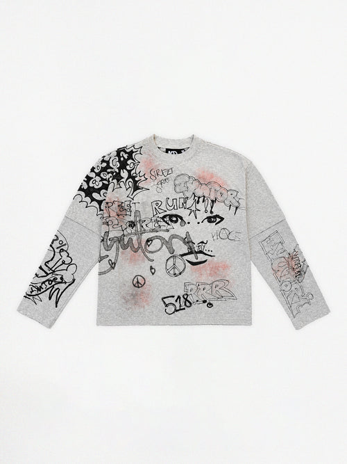 LAYERED GRAFFITI LONGSLEEVE